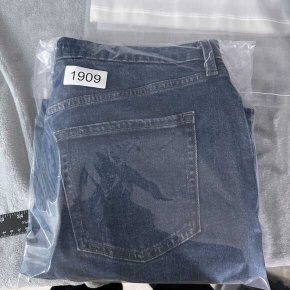 Old Navy O.G Straight Jeans High Rise Curvy Womens 10 Secret Smooth Pockets Blue - Picture 12 of 12